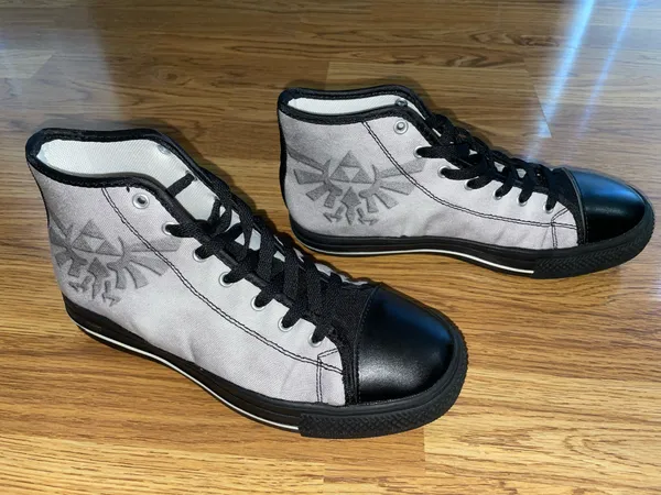 Legend of Zelda High Top Sneaker Shoes Women’s Size 8 Hyrule Crest Triforce EUC - Image 2