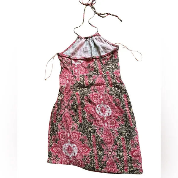 Free‎ People Red and Black Pleated Linen Blend Sundress - Image 2