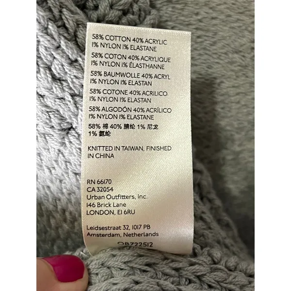 Free People Nightingale Cardigan Sweater Oversized Open Front Knit Women's Small - Image 8
