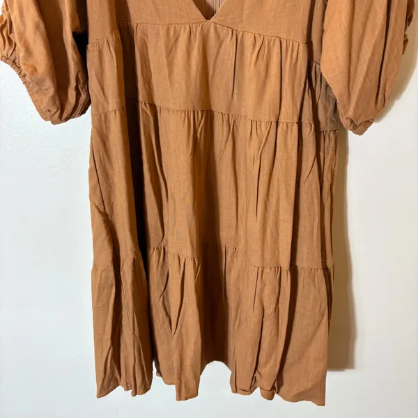 Girl‎ and the Sun Marlow Mini Dress Linen Blend Size Medium - Image 4