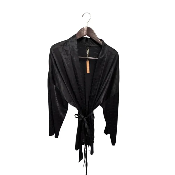 Skims WOVEN JACQUARD Medium SHORT ROBE onyx NWT - Image 2