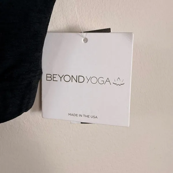Beyond Yoga Spacedye Crossed Over Bra Darkest Night Black Womens Large NEW - Image 5