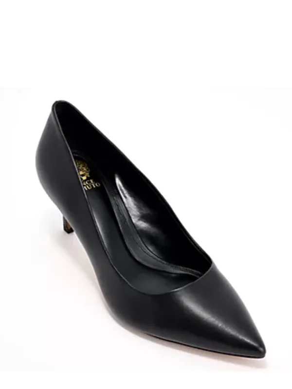 Vince Camuto Kelhia-LW Black Pointed-Toe Leather Pumps, Size 7.5, NEW - Image 2