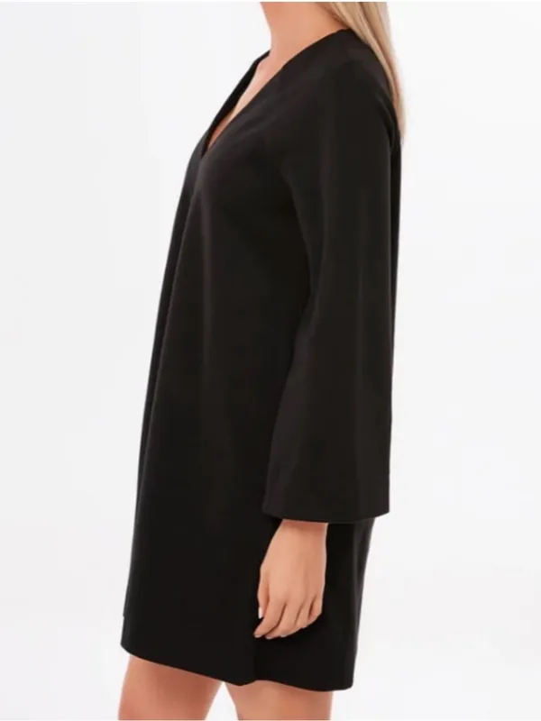 Pomander Place Tuckernuck Audrey Black V Neck Mini Dress Plus Size XXL - Image 11