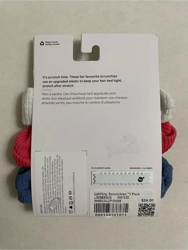 lululemon athletica NWT Uplifting 3 Pack Hair Scrunchie Ponytail Accessory - Image 3