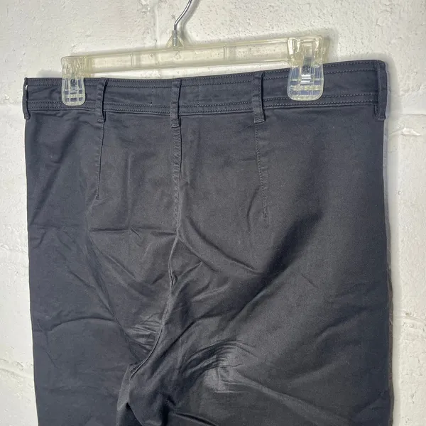 Everlane Women's Black The‎ Lightweight Wide-Leg Crop Chino Cotton Pants Size 8 - Image 3