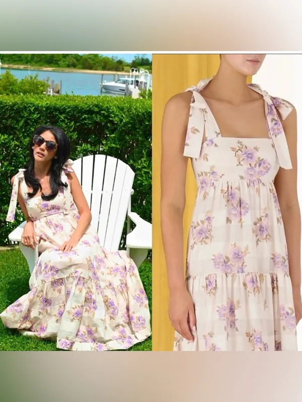 Zimmermann Rosa stripped picnic dress midi floral ruffles size OP/XS - Image 4