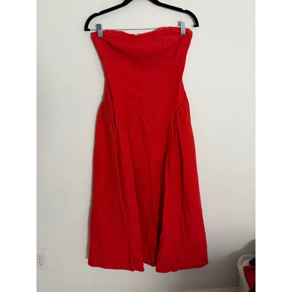 NIA Strapless linen blend ANNE DRESS size medium - Image 4