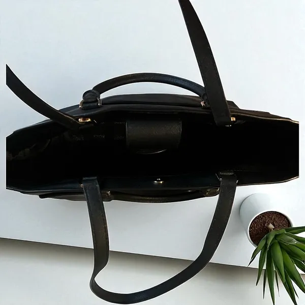 Michael Kors Black Saffiano‎ Leather East West Tote Bag Handbag Large - Image 8