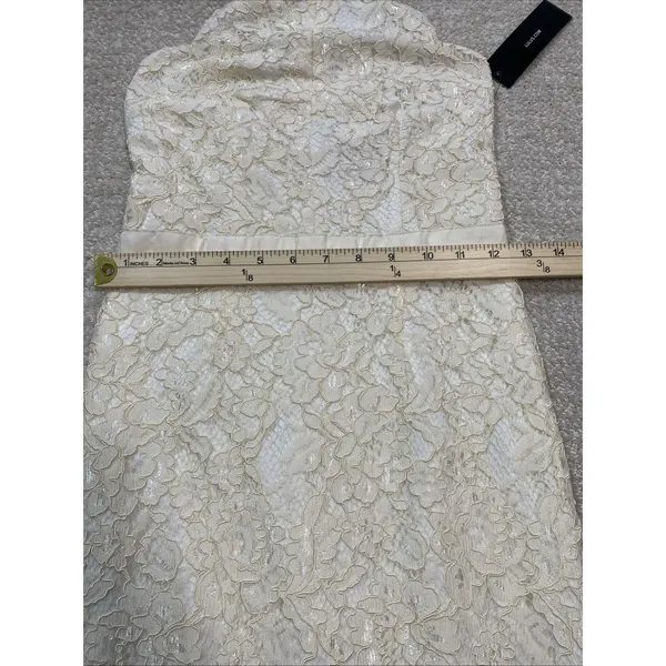Lulus Zenith Cream Lace Maxi Dress NWT Size XS Halter Full Length Bridal Gown - Image 12