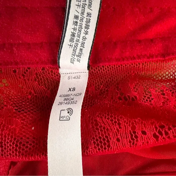 Victoria’s Secret Dream Angels Lace Corset Top Red XS - Image 6