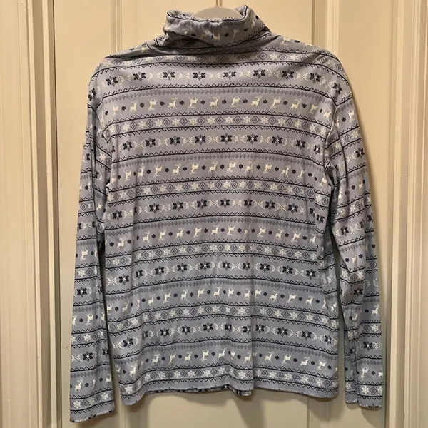 Northcrest reindeer snowflake print turtleneck Size medium vintage - Image 6