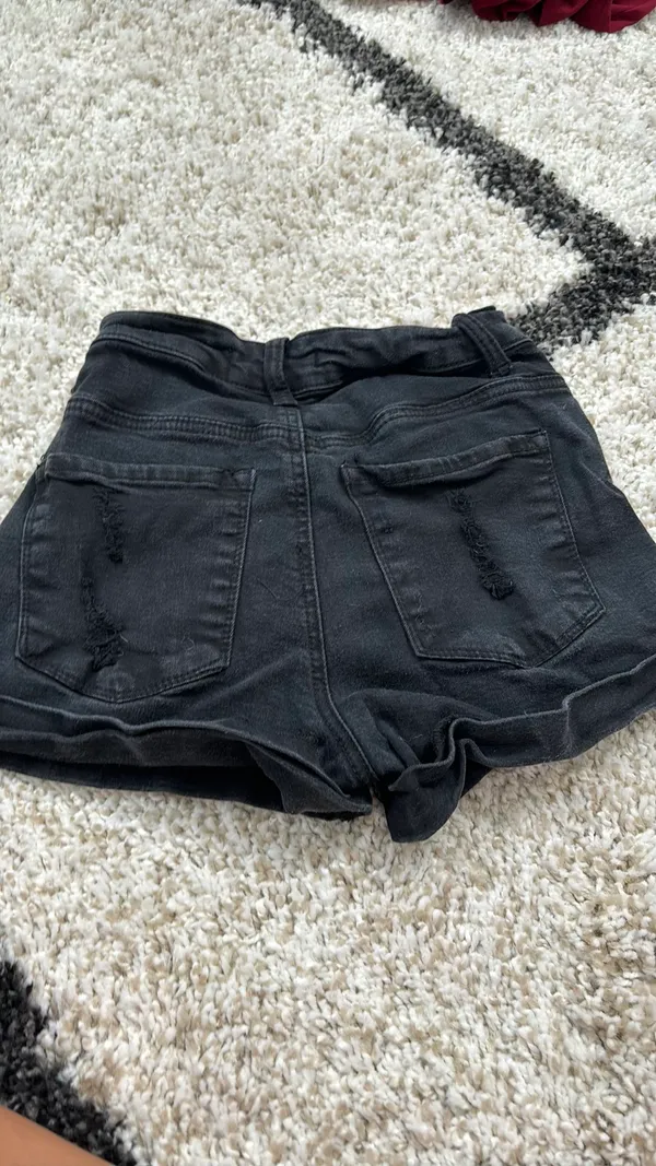 KanCan Black Distressed Shorts - Image 3