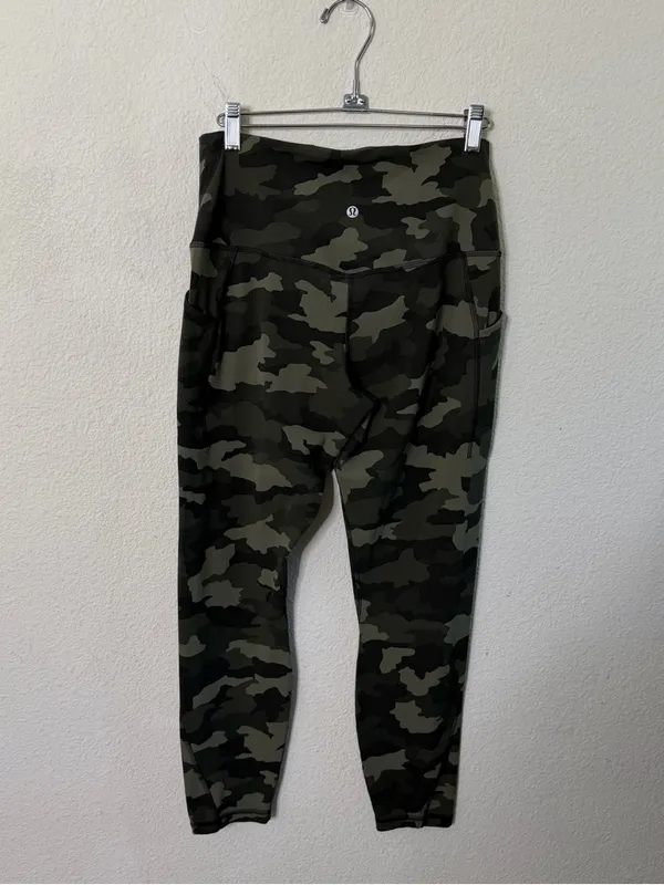Lululemon Align High Rise Pant Pockets 25" Heritage‎ 365 Camo Women’s Size 10 - Image 6