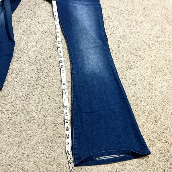 Altar'd‎ State Womens Dark Wash Pull On Flare Leg Jeans Size Medium Blue Denim - Image 6