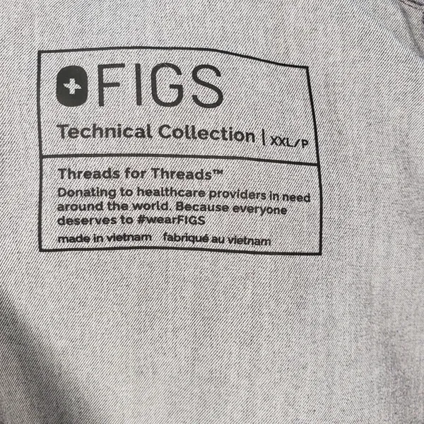 FIGS Kade Cargo Scrub Pants Womens XXLP Graphite Gray Medical Uniform - Image 4