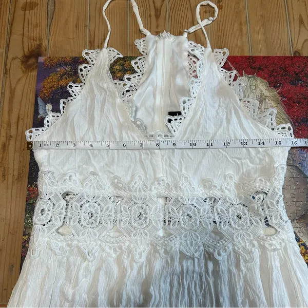 NWOT Lulus This is Love White Lace Maxi Dress size Large - Image 9