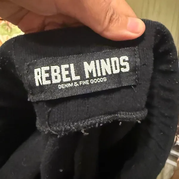 Rebel Minds Black Cargo Jogger Sweatpants Streetwear Size L - Image 3