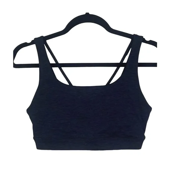 Athleta Activewear Criss Cross Spaghetti Straps Back Sports Bra S Charcoal Grey - Image 12