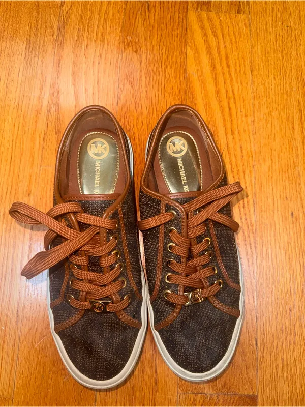 Michael Kors Brown and Tan women’s Fashion Sneakers - Image 2