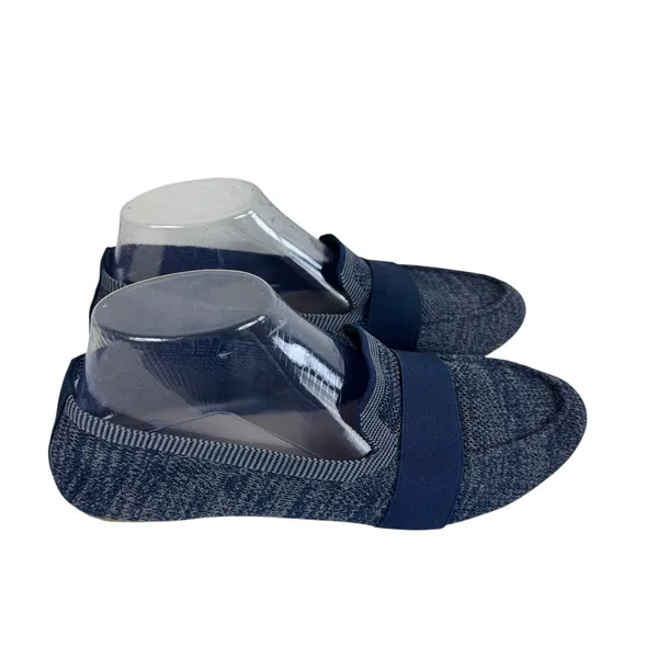 Vintage 7 Eight Vivie Heathered Blue Textile Fabric Slip On Loafers‎ Size 8.5 - Image 2