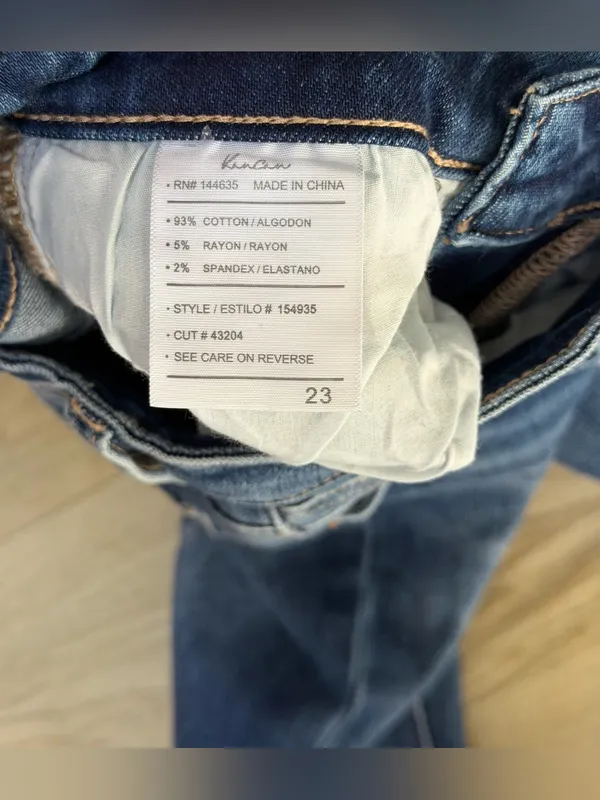 NEW KanCan Maurices High Rise Flare Jeans Y2K Bell Bottom Split Raw Hem Boho - Image 4