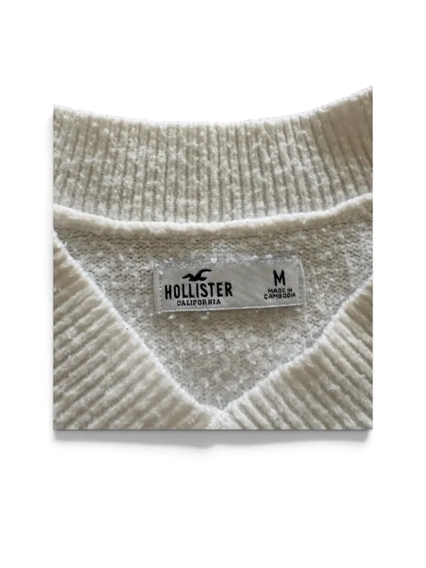 Hollister Cozy v-neck Sweater in White - Image 2