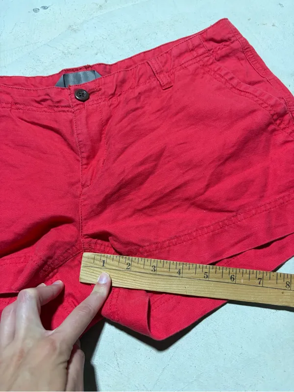 North face Red Women's linen Cotton blend Shorts 6 - Image 3