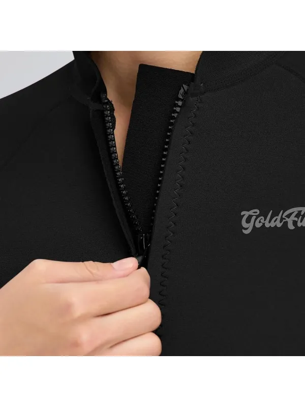 GoldFin Women Wetsuit Top Short Sleeve Swim Jacket Neoprene 2mm MEDIUM - Image 6