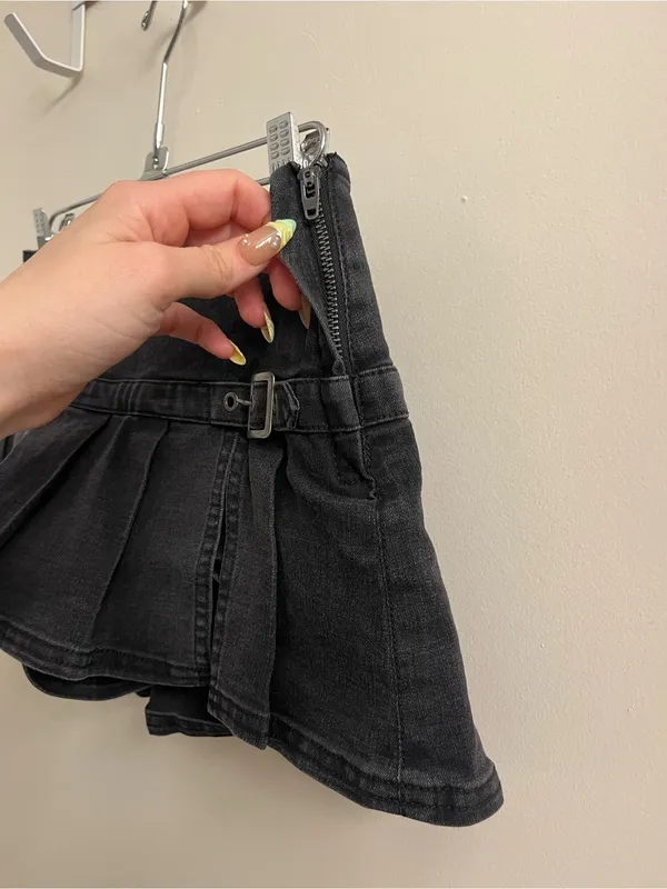 BDG Shaina Micro Mini Skort in Black Denim Size XS - Image 11