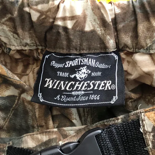 Vintage Winchester Hunting Camo Tactical Pants Baggy Wide Leg Cargos 90s Buckle Adjustable Waistband - Image 5