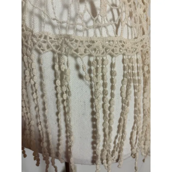 Vintage Lace Sheer Top Breeze Ever Sz Med Cover Up Tropical Beachy Vacay Festive - Image 4