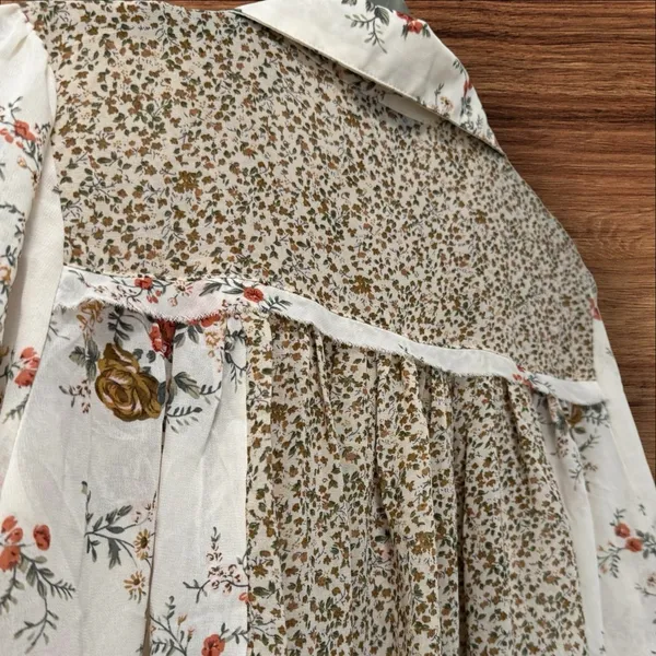 She + Sky Patchwork Button-Up Floral Blouse - Image 8