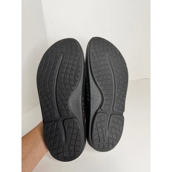 OOFOS Unisex Ooahh Sport Slide Sandal Mens 6 Womens 8 Black - Image 6