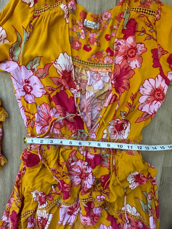 Free People Whimsical Fairy Penny Printed Maxi Bodysuit S - Image 9