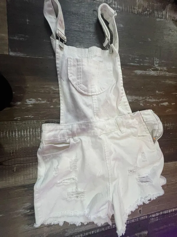 Francesca's White Overalls - Image 4