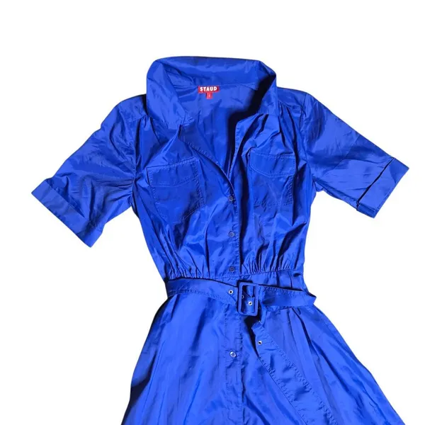 Staud Lapis Blue Millie‎ Maxi Dress Size: 4 - Image 4