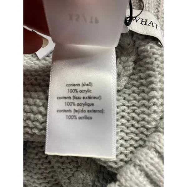 We Wore What Womens XS Pull On Sweater Shorts Light Gray Cozy Chunky Knit New - Image 5