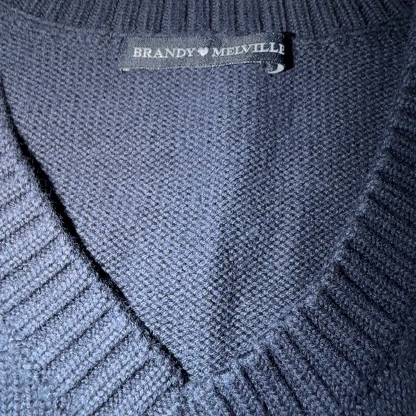 Navy blue Brandy Melville sweater vest OS - Image 3