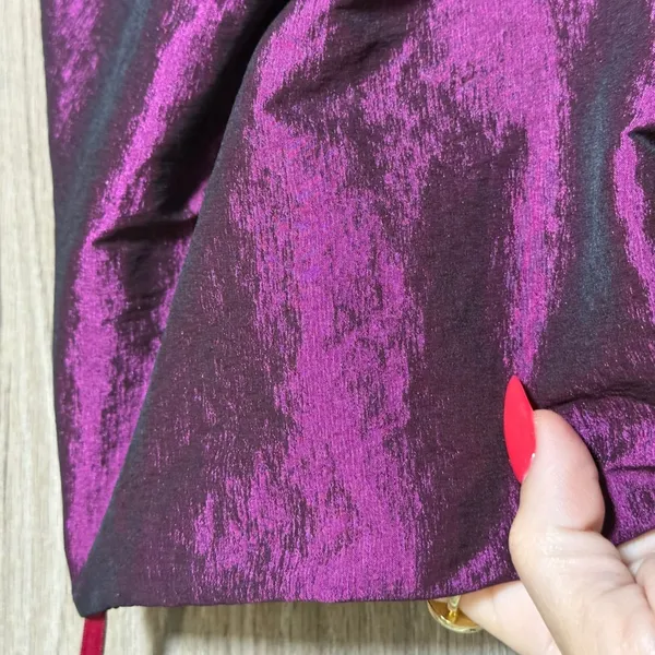 Cache One Shoulder Ruffle Cocktail Dress Womens 10 Purple Ruched Party Formal - Image 7
