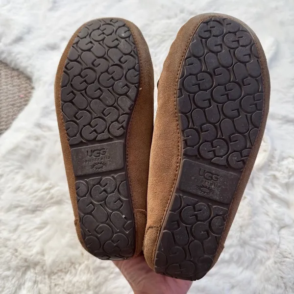 UGG Fur Moccasin Slippers 5 - Chestnut - Image 6