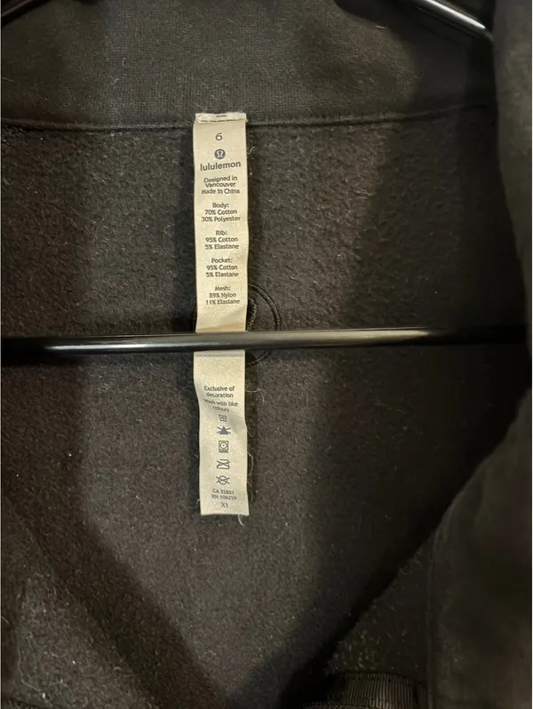 Lululemon Radiant Black Full-Zip Jacket Size 6 - Image 2