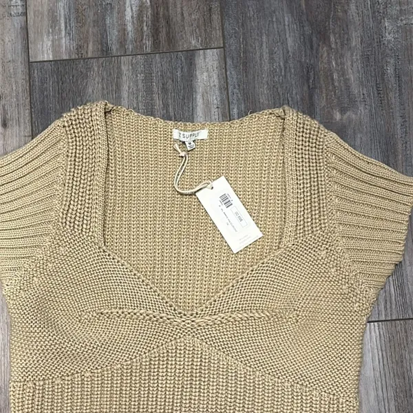 NEW Z SUPPLY prim sweater top in rattan medium - Image 8