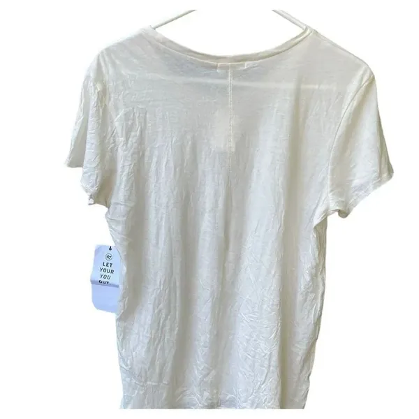 NFL Team Apparel woman’s size L Patriot’s old faded mineral washed logo tee. - Image 2