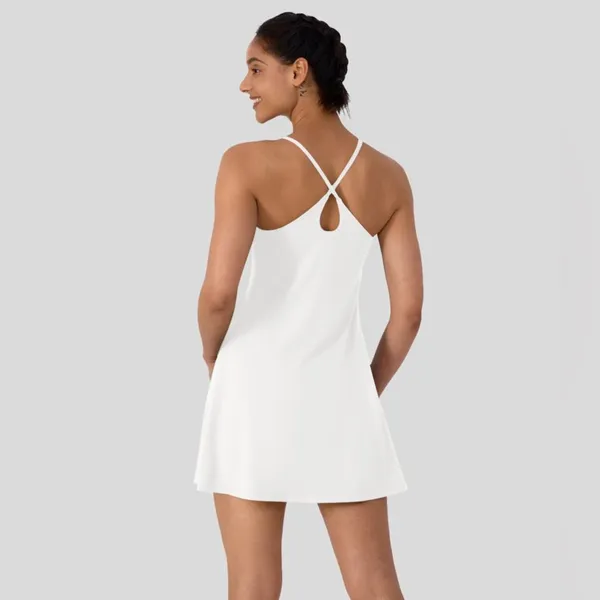Halara Everday Cloudful Fabric 2-in1 Wannabe Workout Dress XS Women’s White NWT. - Image 6
