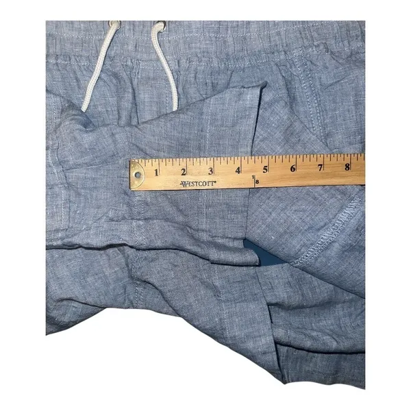 Athleta Cabo Blue Linen Shorts,‎ Size 24 - Image 8