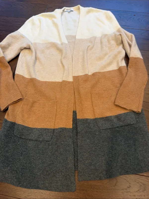 Madewell Kent Colorblock Striped Cardigan Sweater Size XS - C69-056 - Image 3