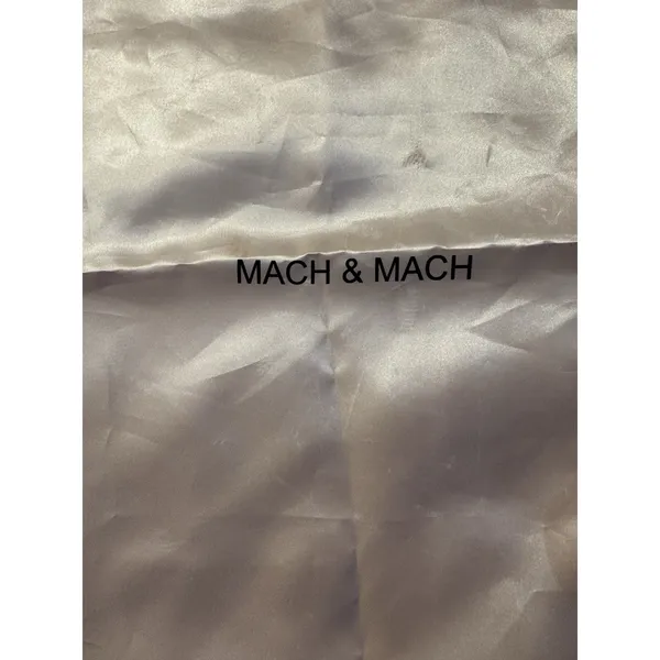 Mach & Mach Shoe Dust Bag Purse Blush Pink Sheen Drawstring Luxury Designer - Image 2