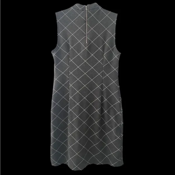 Sharagano Sleeveless Dress Gray/White‎ Size 6 - Image 11