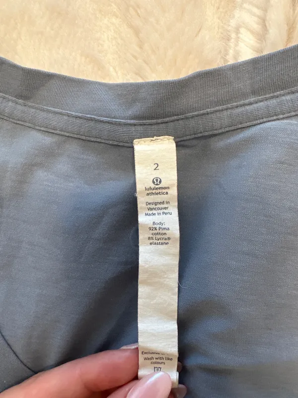Lululemon Slate Blue Love Tee Size 2 - Image 2